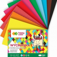 Blok wycinanka A5 Happy Color, papier kolorowy - 10 kart