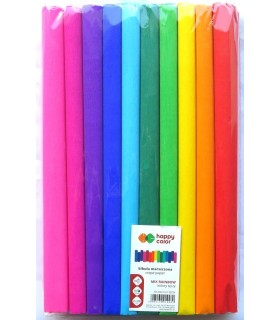 Happy Color bibuła marszczona krepina 10 kolorów 25x200 cm