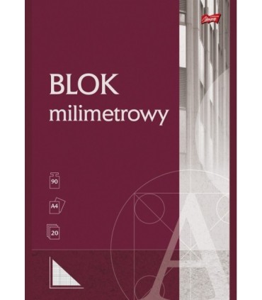 Blok milimetrowy A4 20k., Unipap