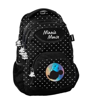 Trzykomorowy plecak szkolny Minnie Mouse Black DM22UU-2708, PASO