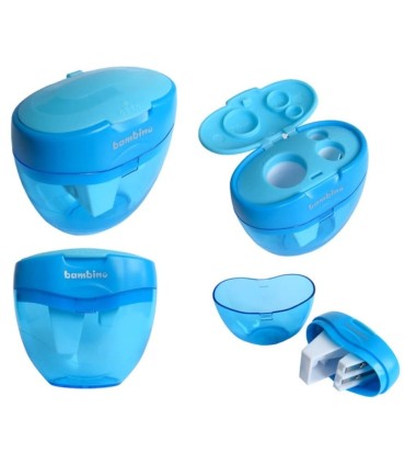 Temperówka potrójna z pojemnikiem bambino ZIELONA