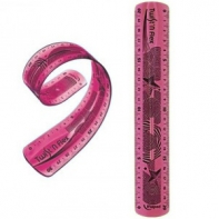 Niełamliwa linijka Twist'n Flex 20 cm 3 kolory Maped Różowa