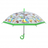 Dziecięca przezroczysta automatyczna parasolka z gwizdkiem, samoloty