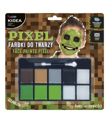 Farbki do twarzy + akcesoria zestaw PIXEL KIDEA
