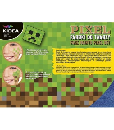 Farbki do twarzy + akcesoria zestaw PIXEL KIDEA
