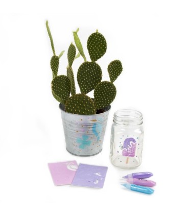 Markery akrylowe metaliczne 10 kolorów z szablonami Kidea