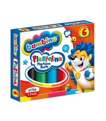 plastelina Bambino 12 kolorów (10 + złota i srebrna)