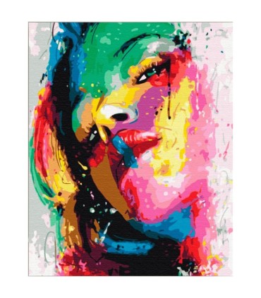 Zestaw - malowanie po numerach Portret w kwiatach ASTRA