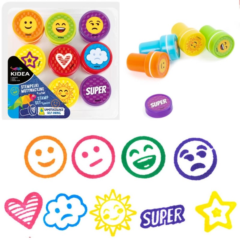 KIDEA STEMPELKI OZDOBNE A 9 SZT