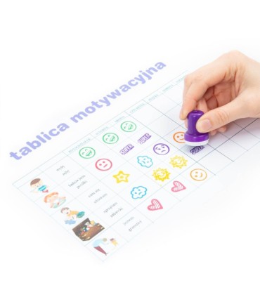 STEMPELKI PIECZĄTKI MOTYWACYJNE 9 SZT KIDEA EMOTKI