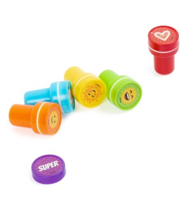 STEMPELKI PIECZĄTKI MOTYWACYJNE 9 SZT KIDEA EMOTKI