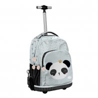 Plecak szkolny na kółkach Paso SP23PQ-671, panda