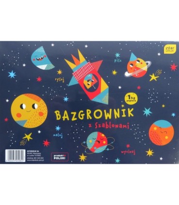 BAZGROWNIK A4 INTERDRUK, 1 KG PAPIERU, 200 KARTEK, SZABLONY, KOSMOS