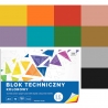 Blok techniczny kolorowy INTERDRUK 10 arkuszy, 160g/m2
