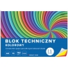 Blok techniczny kolorowy INTERDRUK 10 arkuszy, 160g/m2