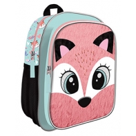 Plecak przedszkolny, Bambino FOX pluszowy lisek z odstającymi uszami