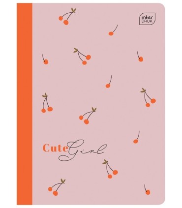 4 X ZESZYT A5, 32 KARTKI, KRATKA Z MARGINESEM, INTERDRUK CUTE GILR