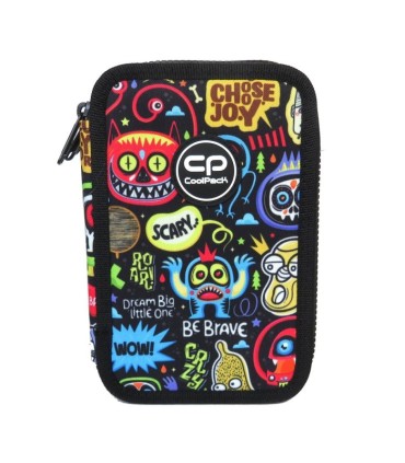 PIÓRNIK POTRÓJNY Z WYPOSAŻENIEM COOLPACK JUMPER 3 STRASZNE NAKLEJKI