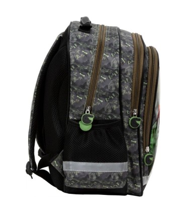 Plecak szkolny dwukomorowy Derform dinozaury