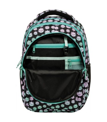 Plecak szkolny trzykomorowy Derform BACKUP P pastelowe kotki