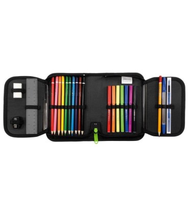 Piórnik pojedynczy z wyposażeniem Derform BACKUP T-rex dinozaury