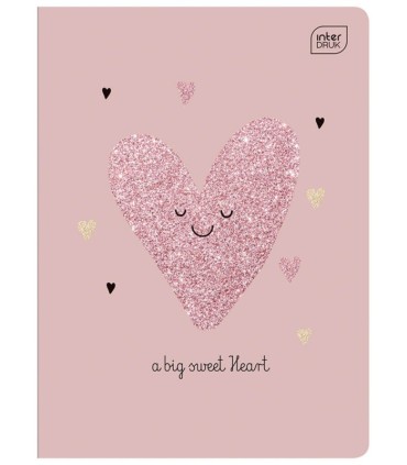 4 X ZESZYT A5, 16 KARTEK, TRZY LINIA, OKŁADKA Z BROKATEM