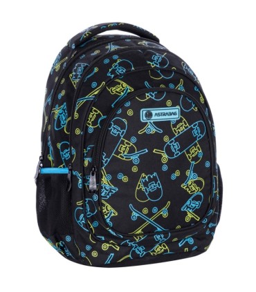 Plecak szkolny ergonomiczny ASTRA AB330 NEON EFFECT SKATE