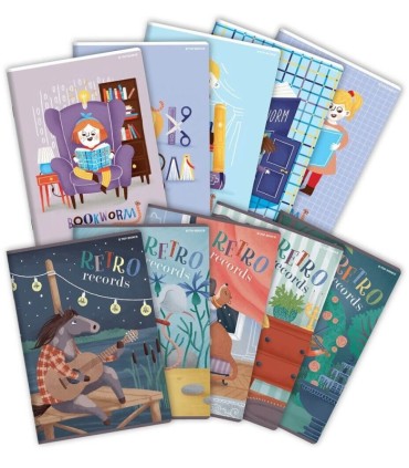 10 X ZESZYT TOP 2000 A5 32 KARTKI KRATKA + MARGINES