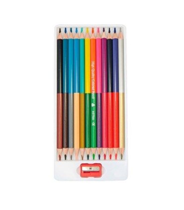 12 kredek ołówkowych trójkątnych dwustronnych Astra + temperówka