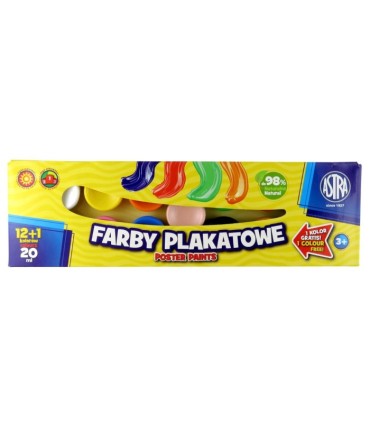 12+1 farb plakatowych Astra 13 x 20ml