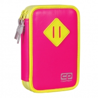 Podwójny piórnik z wyposażeniem, Coolpack Jumper - Pink Neon
