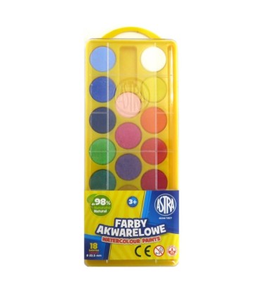 Farby akwarelowe Astra 18 kolorów 