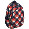 Trzykomorowy plecak szkolny St.Reet 27 L, Chequered Pattern