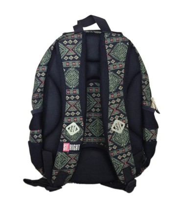 Trzykomorowy plecak szkolny St.Right 27 L, Chequered Pattern