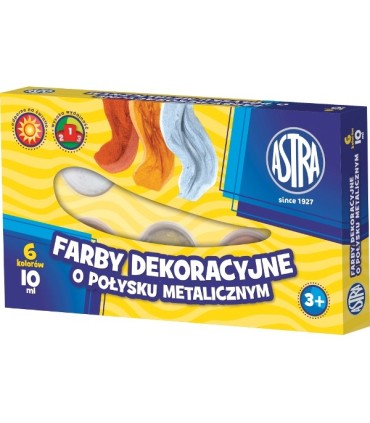 6 farb dekoracyjnych metalicznych Astra 6 x 10ml