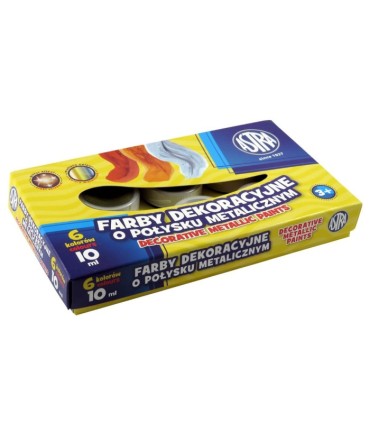 6 farb dekoracyjnych metalicznych Astra 6 x 10ml