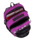 Lekki plecak szkolny Bagmaster w trójkąty i kwadraty, fioletowy