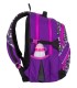 Lekki plecak szkolny Bagmaster w kratkę, fioletowy