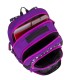 Lekki plecak szkolny Bagmaster w kratkę, fioletowy