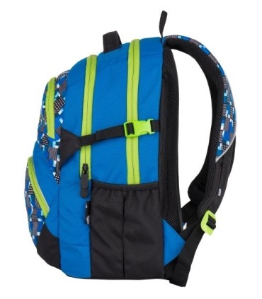 Lekki plecak szkolny Bagmaster w kratkę, niebieski