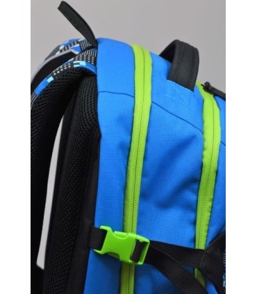 Lekki plecak szkolny Bagmaster w kratkę, niebieski