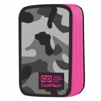 Podwójny piórnik z wyposażeniem, Coolpack Jumper 2, Como Pink Neon A363