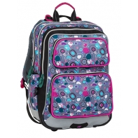Plecak szkolny trzykomorowy Bagmaster kolorowe bąbelki