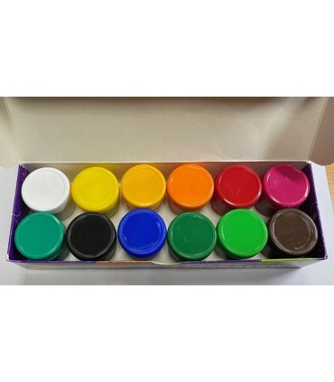 Farby plakatowe ekonomiczne MONA St.Majewski, 12 kolorów