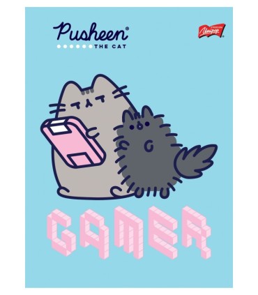 4 X ZESZYT A5, 32 KARTKI, TRZY LINIA, PUSHEEN KOTEK KOT