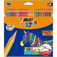  BIC Kids Eco Evolution Stripes Kredki ołówkowe Pudełko 24 szt.