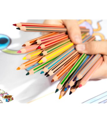  BIC Kids Eco Evolution Stripes Kredki ołówkowe Pudełko 24 szt.