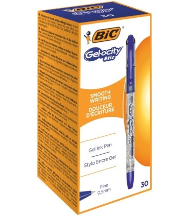 30 szt. x długopis żelowy BIC Gel-ocity Stic cienka końcówka – niebieski