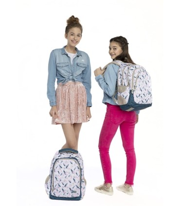 Trzykomorowy plecak szkolny St.Right 27 L, Boho BP6