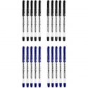 20 szt. x długopis żelowy BIC Gel-ocity Stic cienka końcówka: 10x niebieski i 10x czarny